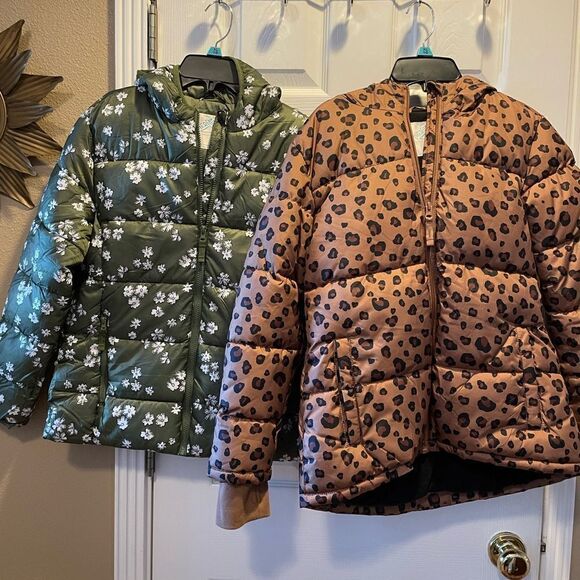 Girls Where Abouts Army Green Floral Coat and Animal Print Coat NWT Size 16 - Picture 16 of 16